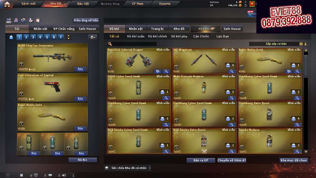 shop acc cf uy tin gia re